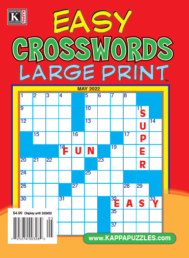 Easy Crosswords Large Print