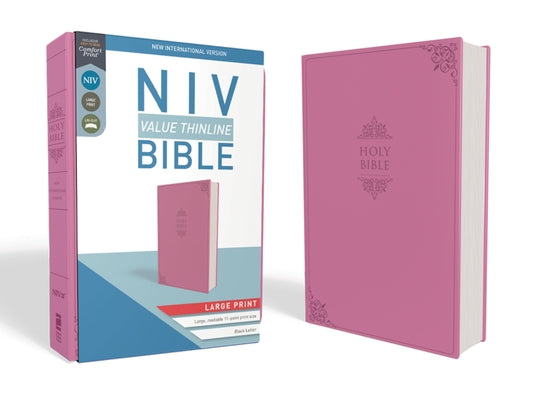 NIV, Value Thinline Bible, Large Print, Imitation Leather, Pink