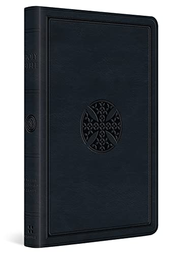 ESV Large Print Value Thinline Bible (Trutone, Navy, Mosaic Cross Design)