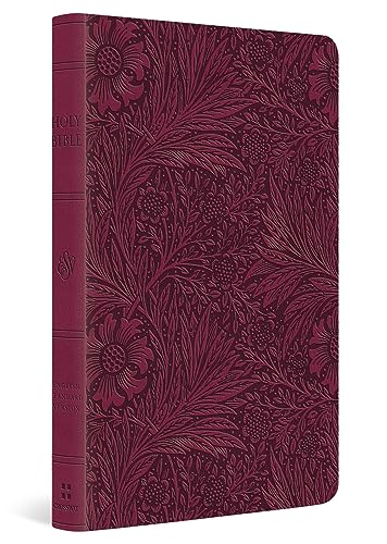 ESV Large Print Value Thinline Bible (Trutone, Raspberry, Floral Design)