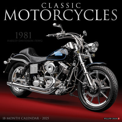 Classic Motorcycles 2025 Wall Calendar