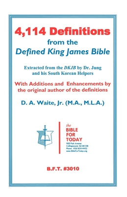 4,114 Definitions from the Defined King James Bible