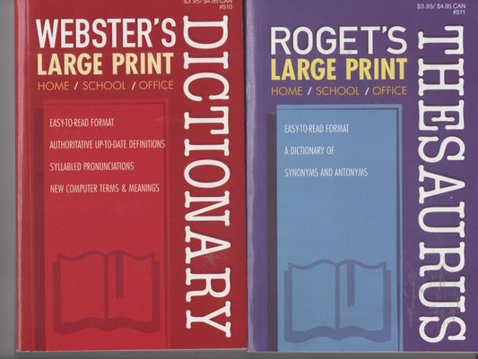 Dictionary & Thesaurus: Large Print