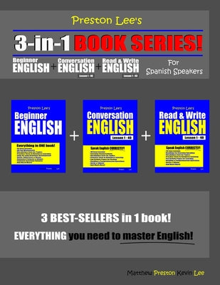 Preston Lee's 3-in-1 Book Series! Beginner English, Conversation English & Read & Write English Lesson 1 - 40 For Spanish Speakers